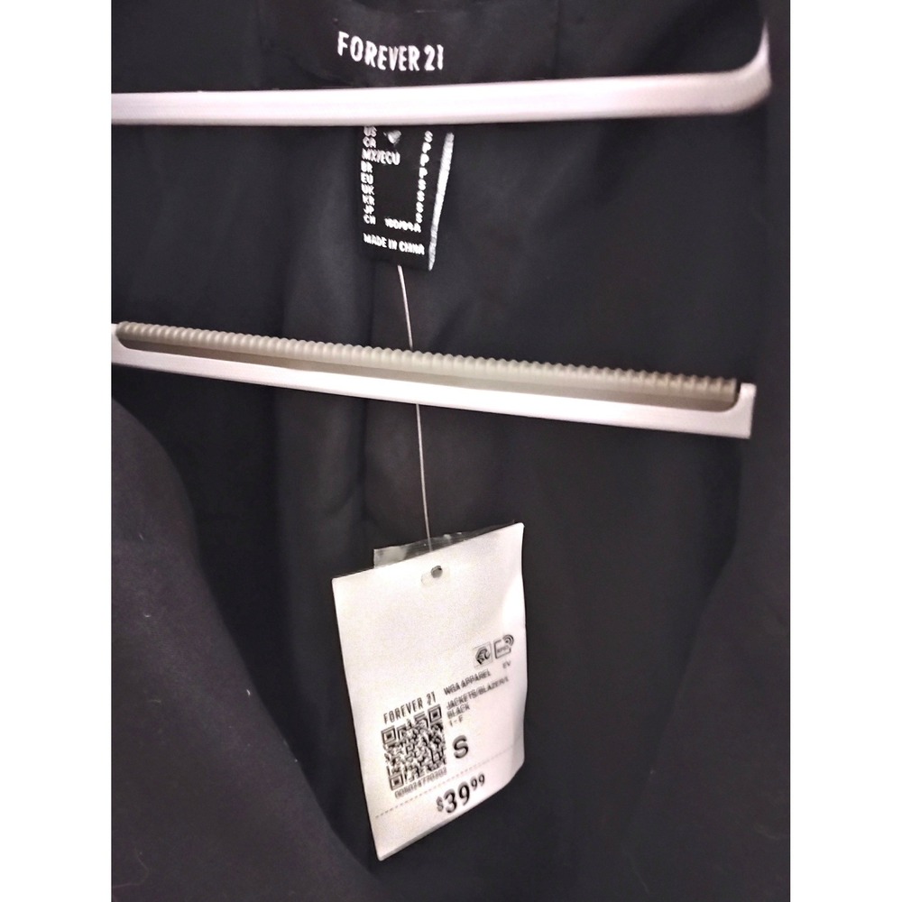 Forever 21 Cropped Double Breasted Blazer Jacket S corporatechic dark academia - Picture 3 of 7